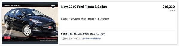 ford car price